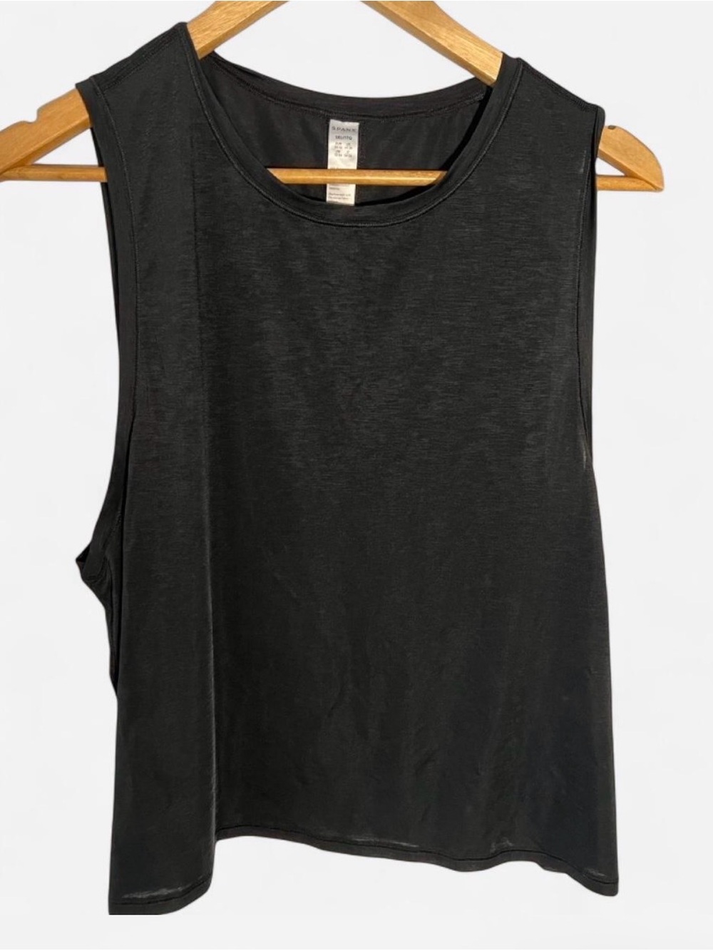 SPANX Black Sleeveless Crewneck Tank Top